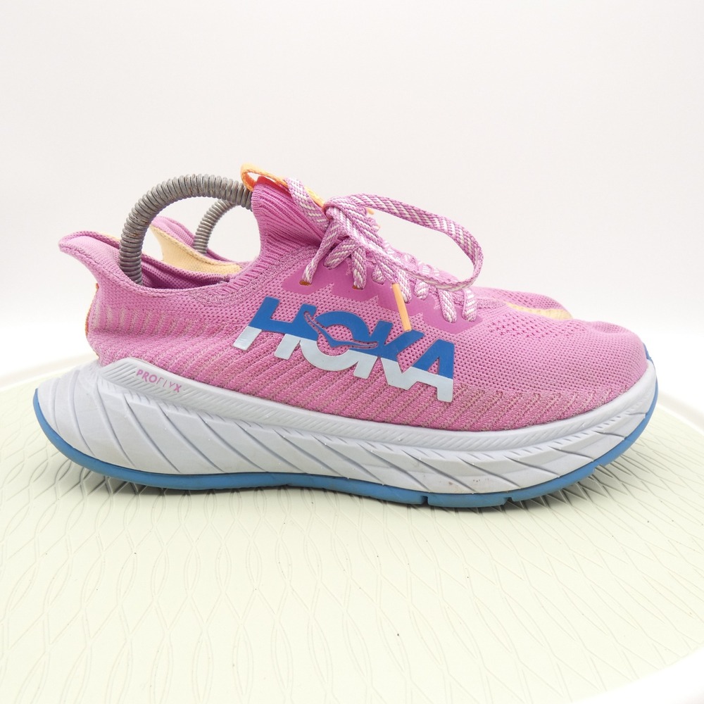 Hoka One One Carbon X 3 Running Shoes Womens 7.5 Orchid Butterfly 1123193 OIMP